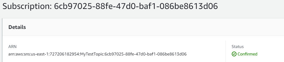 Subscription confirmed