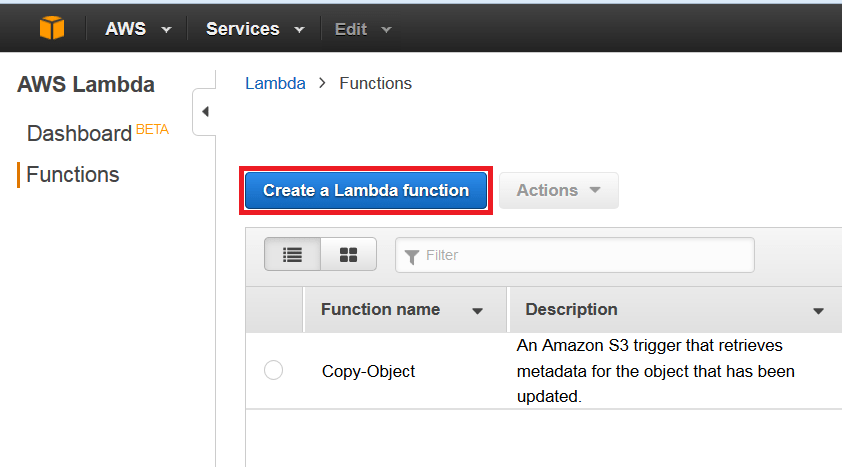 Create a Lambda function